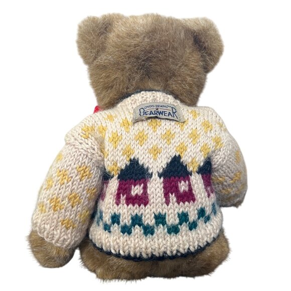 The BOYDS Teddy Bear 12" J.B. BEAN SERIES + Sweater & Bow 1995 Collectible - Picture 2 of 7